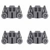 4PCS ABS Dishwasher Rack Wheels Dual Wheel Dish Rack Wheels for W10195417 Home Appliance Repair