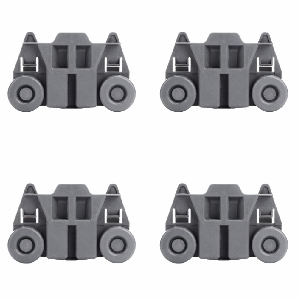 4PCS ABS Dishwasher Rack Wheels Dual Wheel Dish Rack Wheels for W10195417 Home Appliance Repair