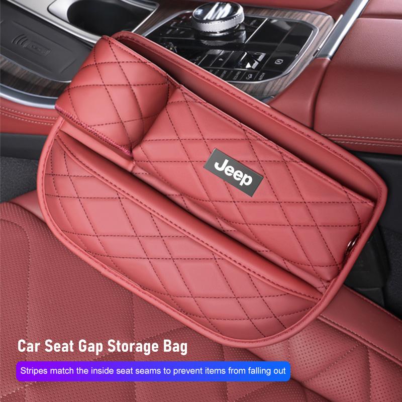 Car Seat Gap Storage Bag Organizer Box Auto Cup Holder For Jeep Grand Cherokee Wrangler JK Gladiator Compass Renegade Wagoneer AMP1