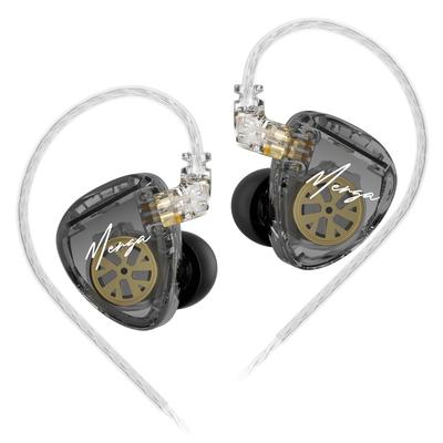 KZA COUSTICS Merga Wired Earphones, Dual Dynamic Earbuds, In-Ear Monitor Headphones, IEM with Interchangeable Cable (No Mic)