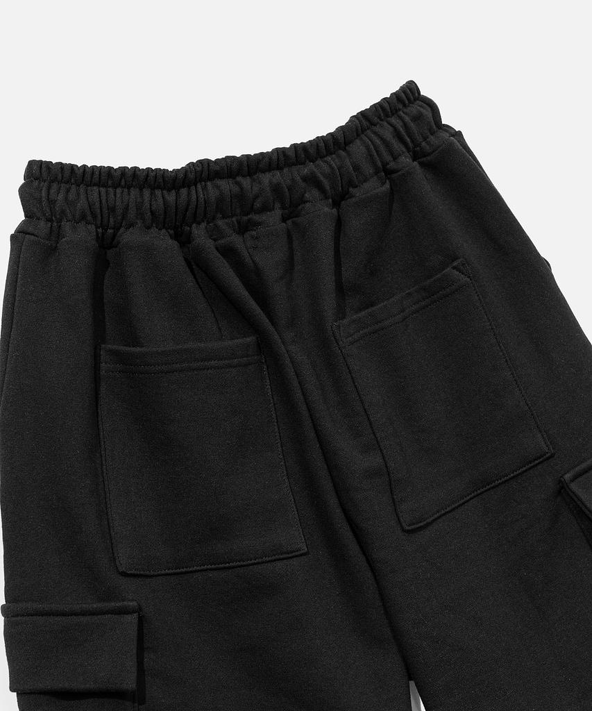 Bastic Wide Sweat Cargo Half Pants_Black