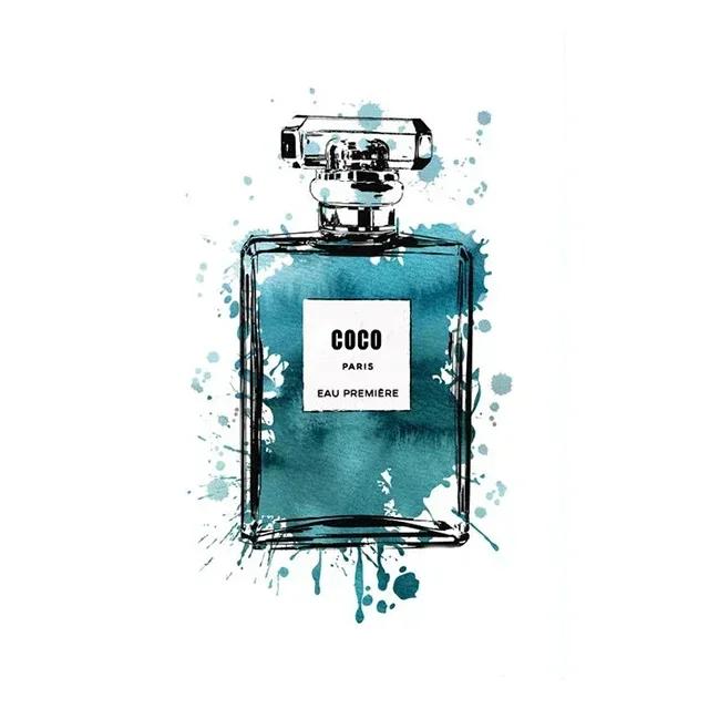 Modern Fashion Aesthetics Wall Art Paris Luxury Perfume Bottle HD Oil On Canvas Poster Print Home Bedroom Decoration Gift