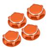 Lightweight Aluminum Alloy Hex Wheel Nuts 17mm Anti Loose Dustproof Hex Nut for 18 RC CarOrange