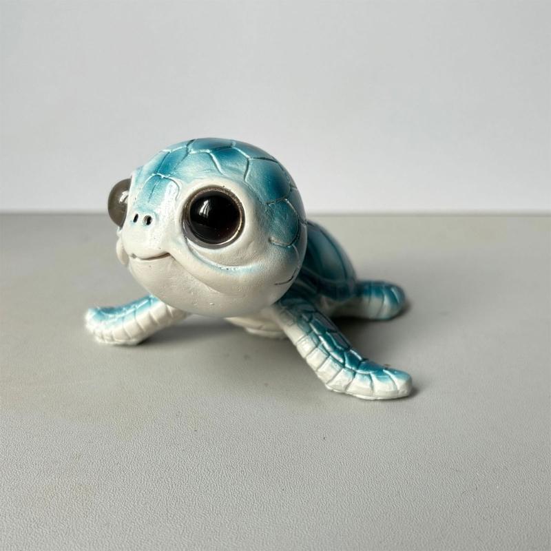 Kleine Schildkröten Tierfiguren Harz Meeresschildkröten Statuen Meerestiere Sammlungen Schildkröten Skulpturen Verzierung Heimdekorationen