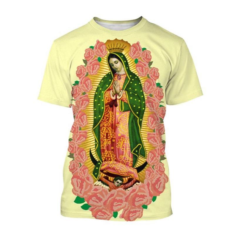 

Summer hot selling vibrant and fashionable Mexican Maria 3D printed printed comfortable T-shirt with printed patterns 5XL