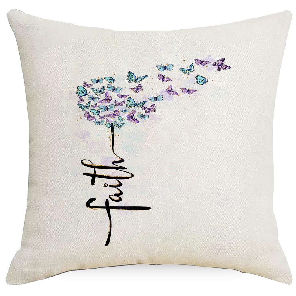 New Creative Floral Dandelion Pillow Case Home Sofa Cushion Pillow Case Decoration