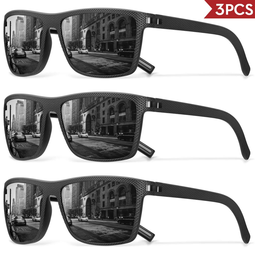 3/4 Pack Sunglasses Men Sun Glasses For Women Men Trendy Retro Mirror Lens For Driving Fishing Uv400 Protection