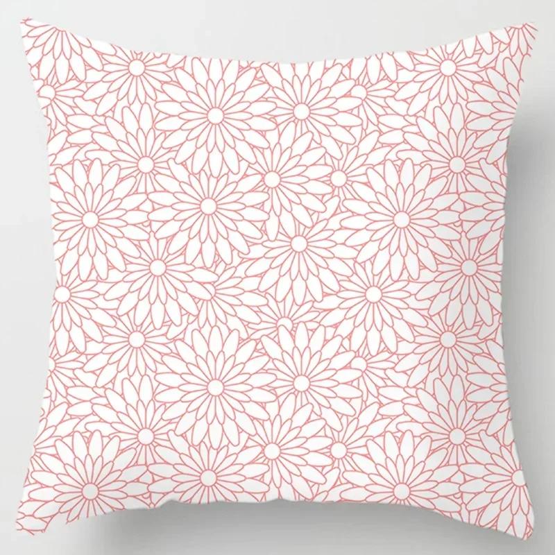 45X45Cm Pink Printed Pillowcase Decoration Sofa Cushion Cover Bed Pillowcase Home Decoration Car Cushion Cover Pillowcase