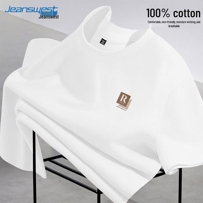 Jeanswest Men's 2025 Pure Cotton Short Sleeve T-Shirt