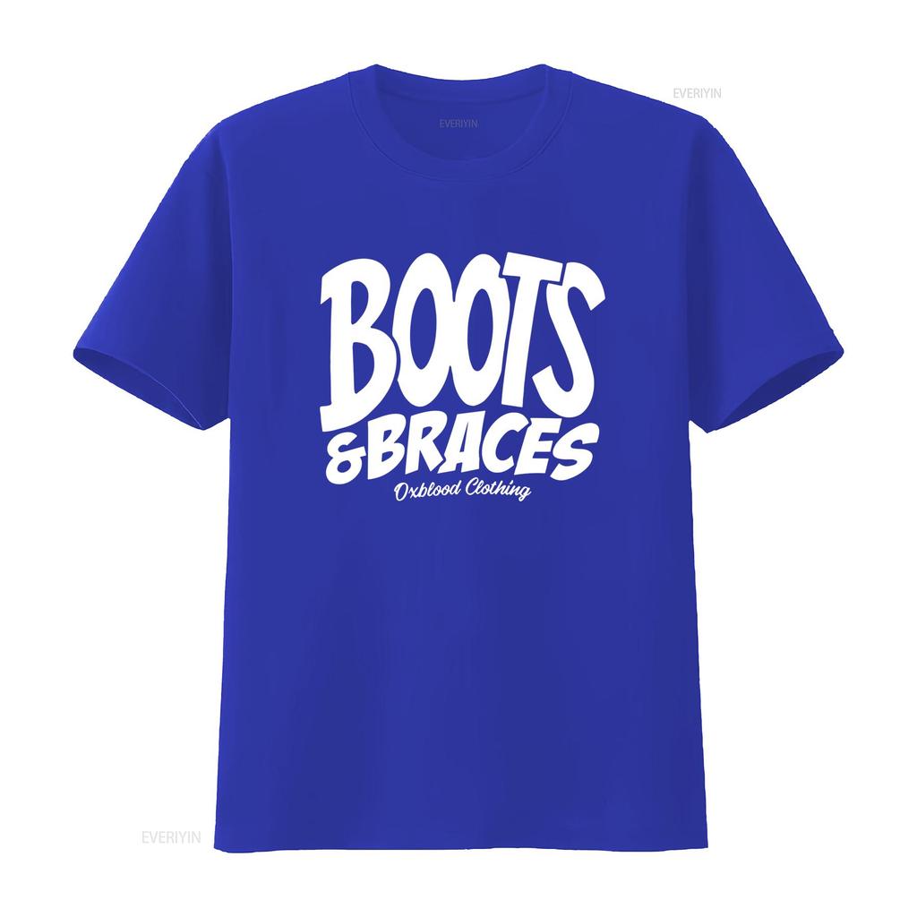 Retro Streetwear Boots Braces Slogan Print Casual T Shirt Vintage Washed Top For Everyday Wear Unisex Stylish Streetwear