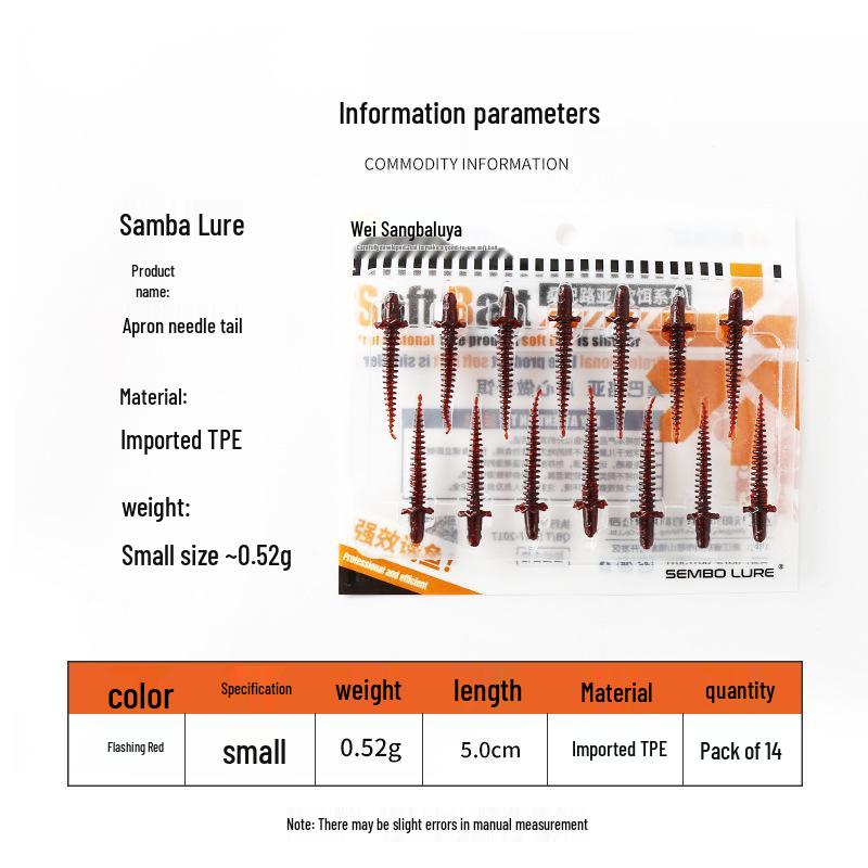 Samba Ribbed Needle Tail Floating Stick Bait: Black Pit Fishing Lure for Mandarin Fish & Asp - Soft Texas Rig Special.