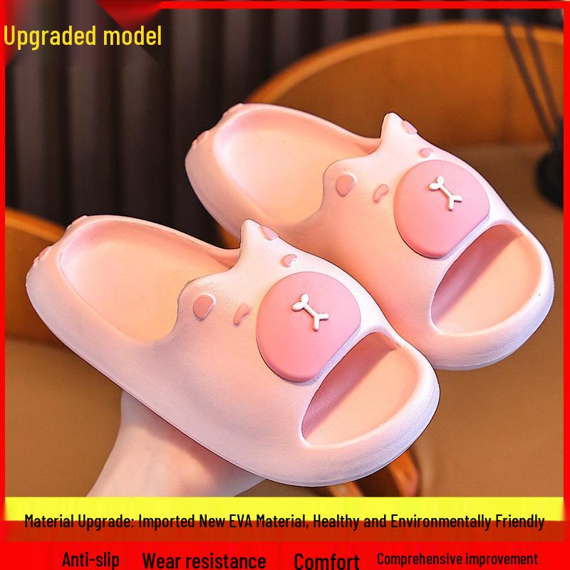 Sommer Cartoon Flip-Flops für Jungen und Mädchen: Bequeme Indoor-Hausschuhe für Eltern und Kinder