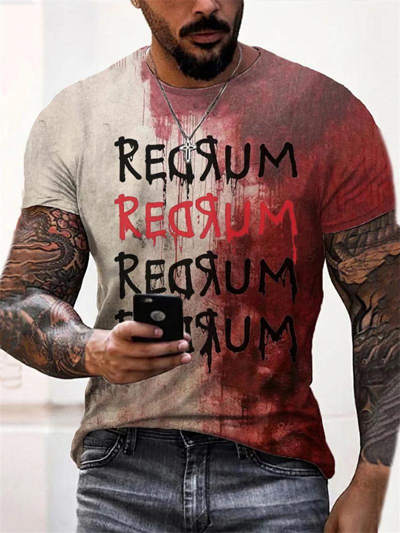 

Новая популярная хип-поп мужская футболка с капающим кровавым черепом 3D-принтом модная футболка с коротким рукавом с рисунком ужасов топы Harajuku мужские футболки 6XL