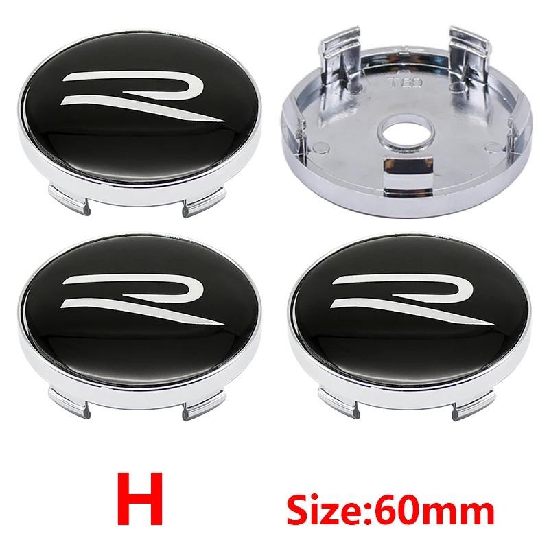 New 2026 4pcs 56mm Car Wheel Badge Center Sticker 60mm Wheel Hubcap Cover Accessorie For VW golf Passat R Rline GTI Polo CADDY Beetle zs0