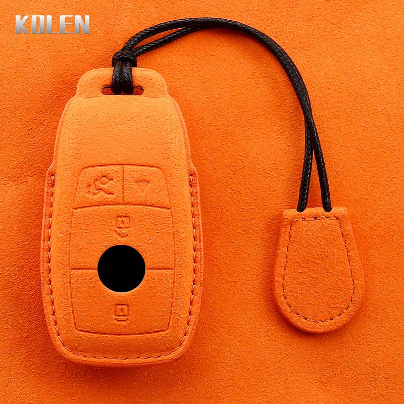 Car Remote Key Case Cover Shell For Mercedes Benz A C E S G Class Glc Cle Cla Glb Gls W177 W205 W213 W222 X167 Amg Leather Fob