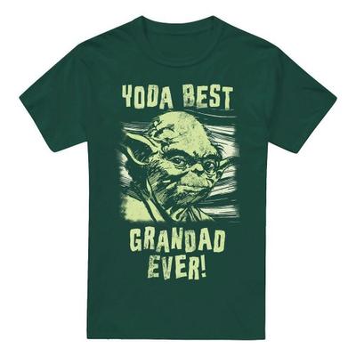 Mens Best Grandad Yoda Comic T-Shirt