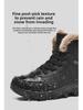 Men's Large Waterproof Non-Slip Thick Velvet Snow Boots - Winter Warm High Top Short Boots