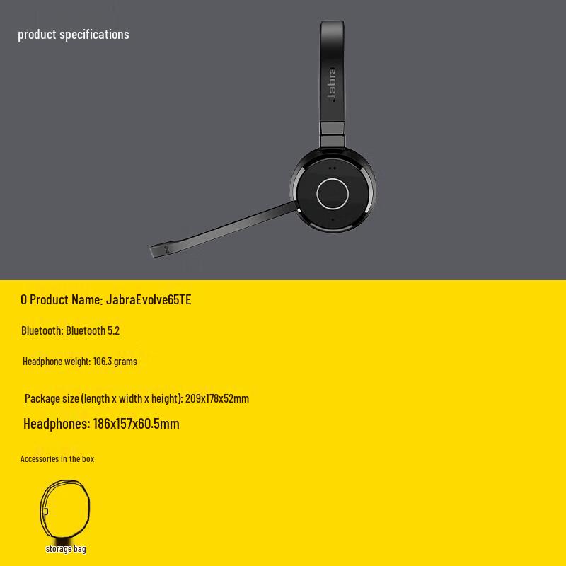 Jabra Evolve 65 TE Wireless Headset