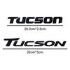 3D ABS Chrom Schwarz Logo Tucson Emblem Buchstaben Typenschild Aufkleber Auto Kofferraum Abzeichen für Tucson Aufkleber Zubehör