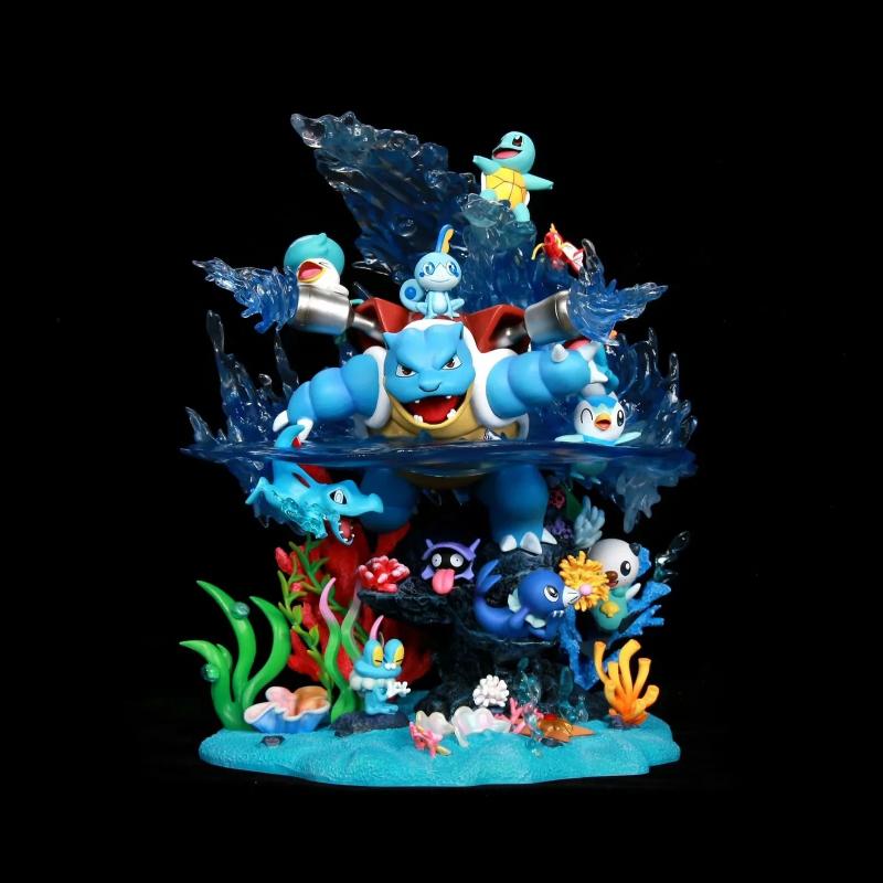 PokMon Gk Figure Family Set Led Light Up Collectible Statue Charizard Blastoise Venusaur Desktop Decoration Gift For Anime Fans