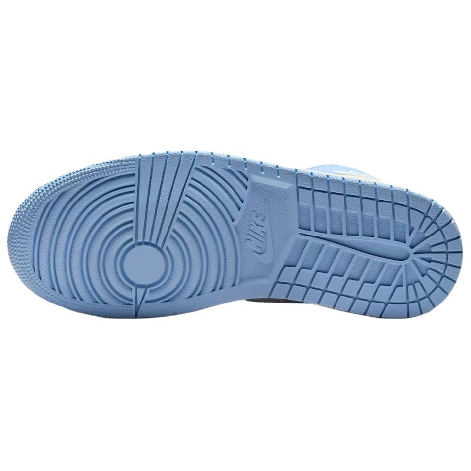 Jordan Air Jordan 1 Mid top Vintage Basketball Shoes Women's Mind Blue BQ6472-402