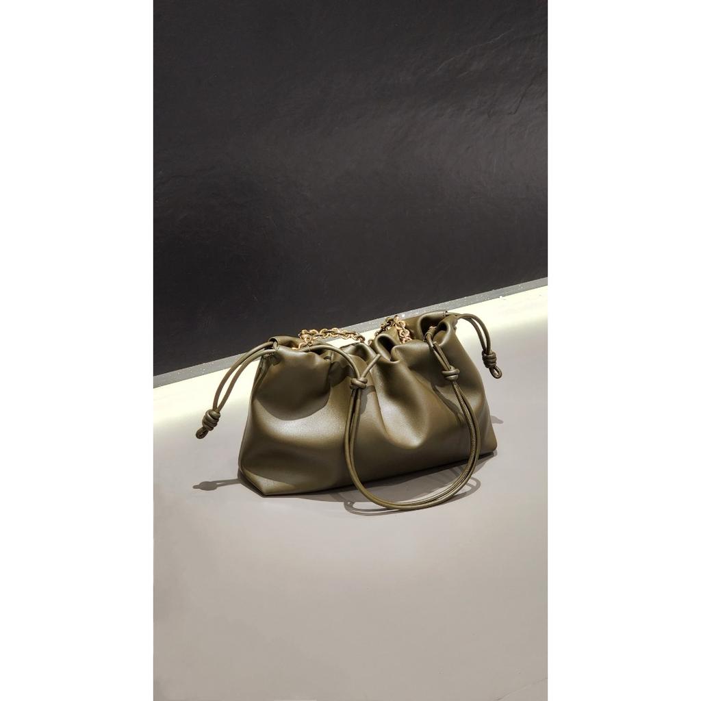 Leather Cloud Bag 2024 New Fashion Shoulder Bag Chain Cowhide Strap Bag Messenger Bag Soft Leather Clutch Bag
