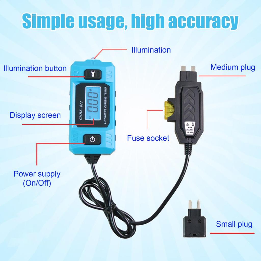 Power Circuit Probe Tester High Precision Long-Lasting Electrical Detector Automotive Fault Probe Tester for Professional Repair