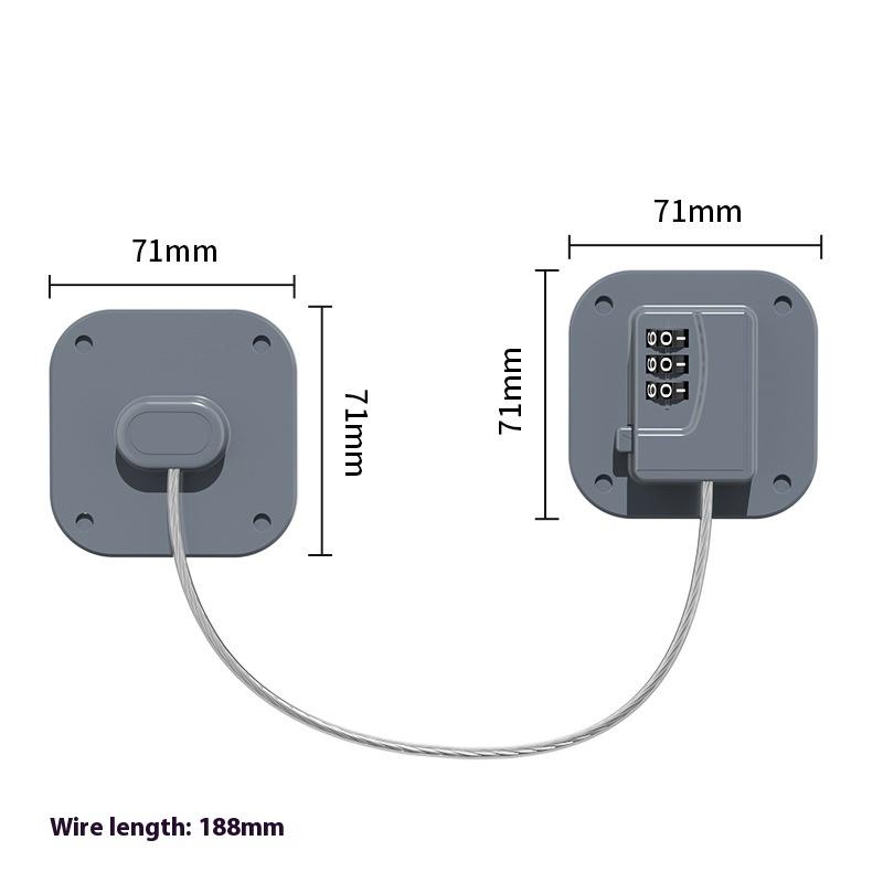 

Замок для ящика Замок безопасности для детей Замок безопасности для младенцев Замок для дверцы шкафа Замок для окна Ограничитель Без сверления Замок для холодильника серый