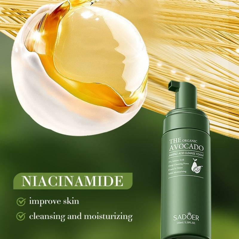 Avocado Moisturizing Facial Cleanser SADOER Amino Acid Cleansing Cleansing Foam