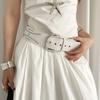 Korean Rivet Wide Belt Gothic Dress Jeans Belt Retro Women's Waist Belt  Streetwear