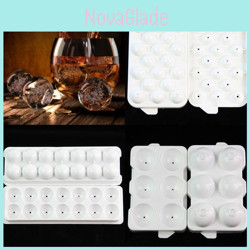 Versatile Whiskey Box Ice Ball Cube Maker Tray For Perfectly Shaped Ice Spheres