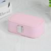 Solid Color Portable Jewelry Storage Box Large Capacity with Simple Design for Rings and Necklaces Small and Medium Sizes