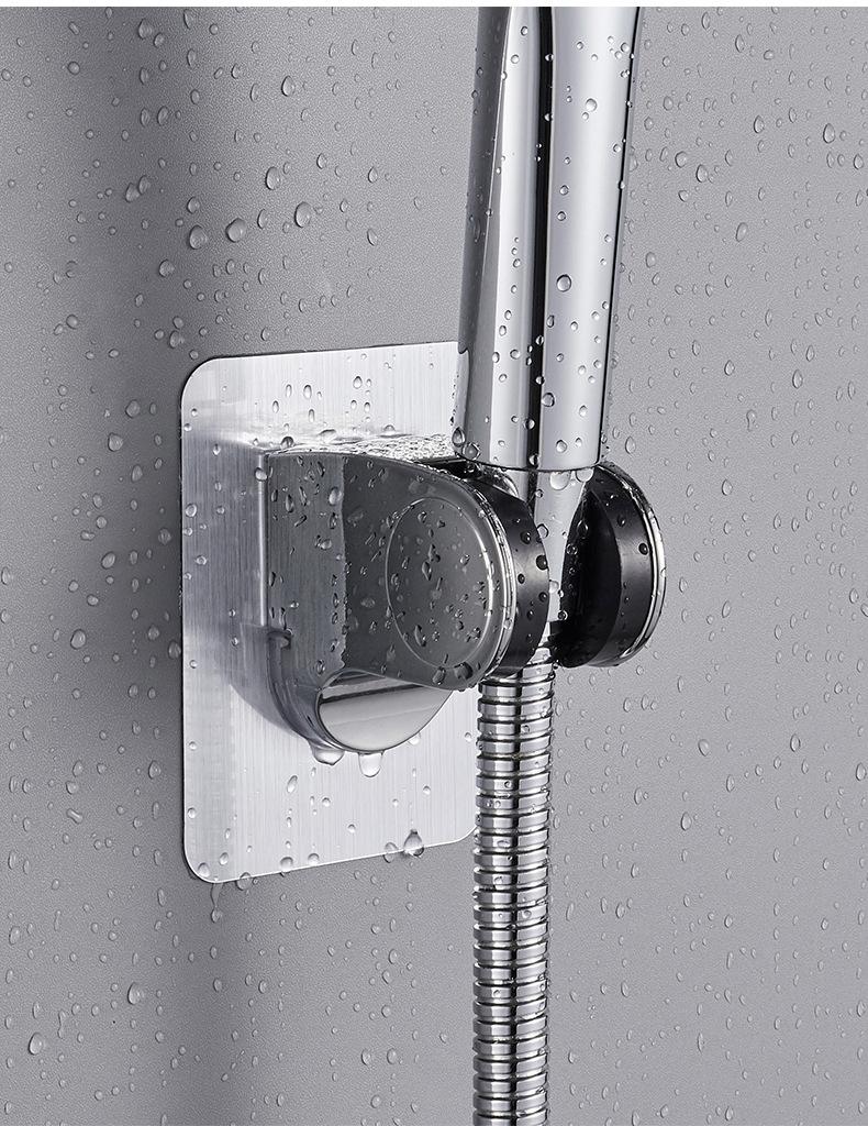No Drilling Fixed Base, Rain Shower Head Seat, Water Pipe Bracket, Rain Hose Seat Accessories