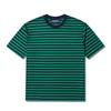 Edward Max (Grün) Gestreiftes kurzärmeliges T-Shirt