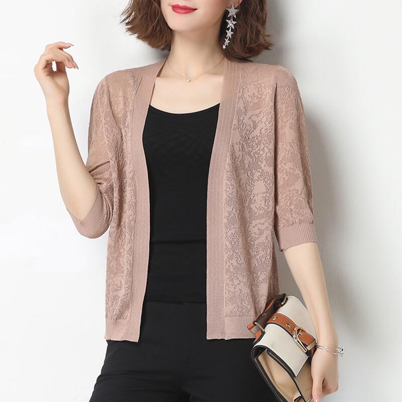 Women s Stylish Thin Loose Knit Cardigan L