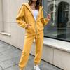 Women's Casual Two Piece Athletic Set Zip Up Hoodie and Jogger Pants