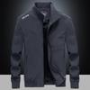 Spring New Men's Thin Outdoor Solid Color Stand-up Collar Jacket, Youth Large Size Casual Coat