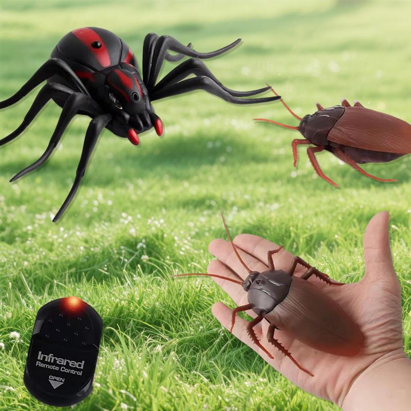 Trick Electric Cockroach Pet Rc Simulation Spider Robotic Remote Control Ant Toy Halloween Xmas Mini Gift For Adult Prank Insect