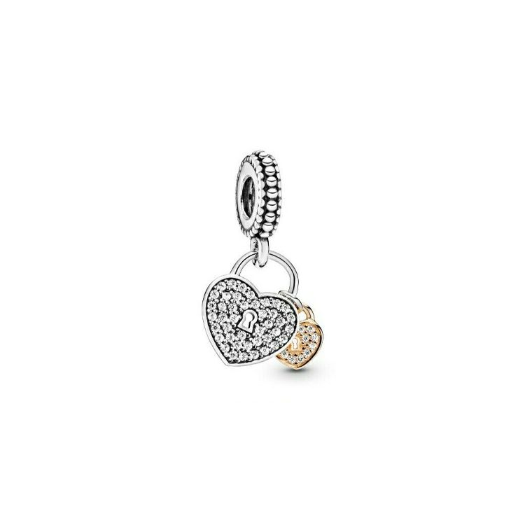 Pandora Heart Lock Pendant Women pendants Silver 791807CZ Box