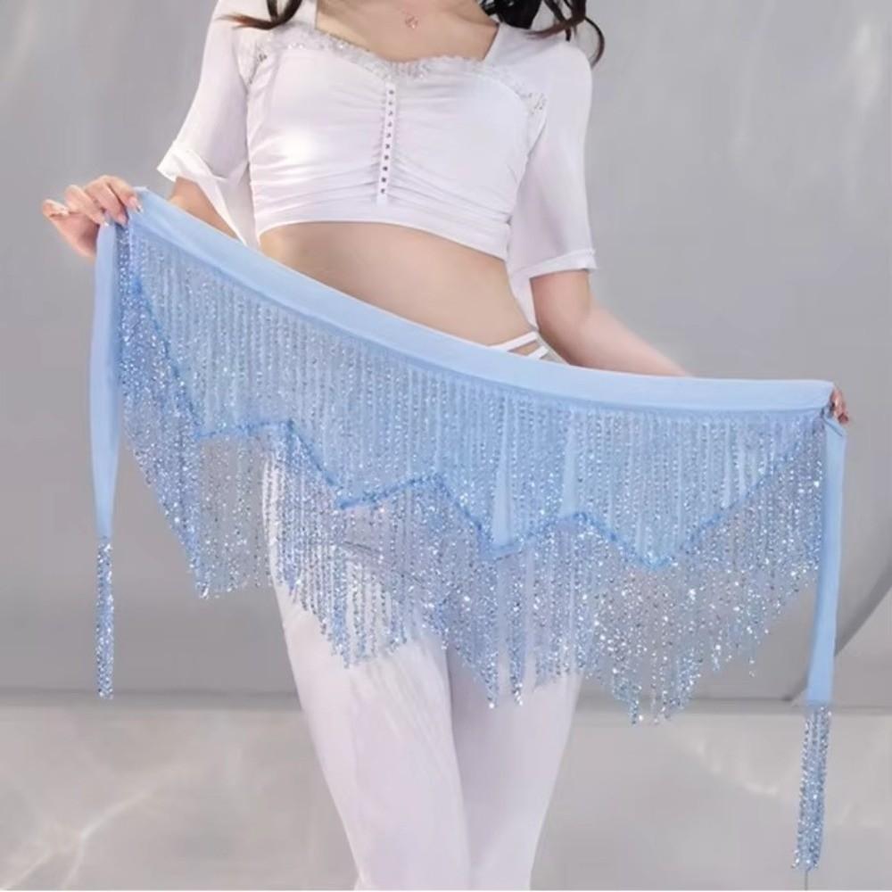 Triangle Belly Dance Hip Scarf Shining Tassel Hip Wraps Waist Chain Belt Oriental Dancer Wear Show