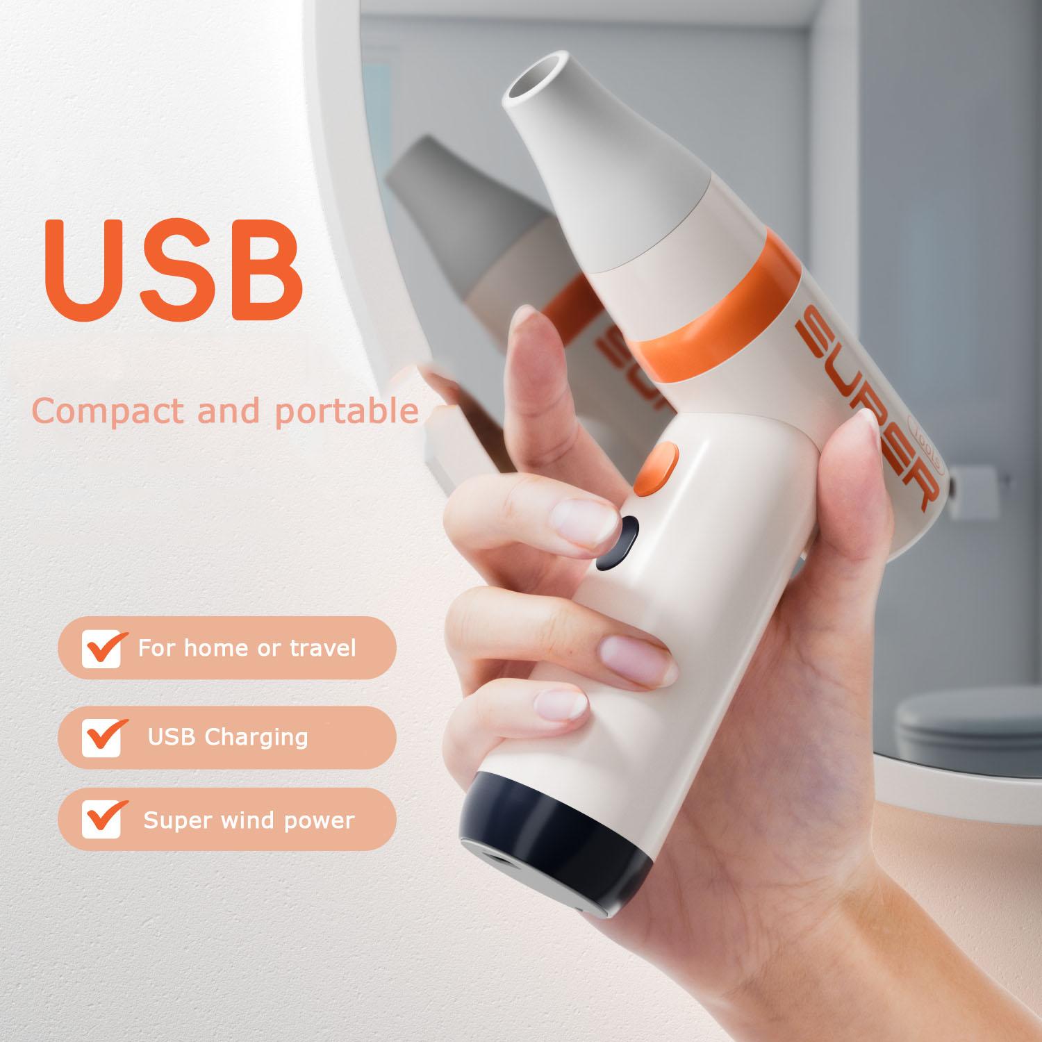 

Mini Turbine Blower Jetfan Electric Compressed Air Duster Cleaner USB Charging Wireless Handheld Power Fan Mini Hair Dryer
