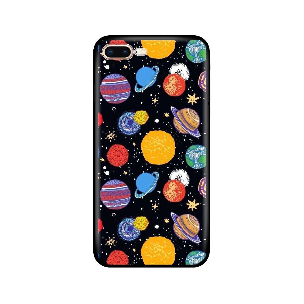 For Iphone 7 8 Case Silicon Soft Tpu Shell Cover For Apple iPhone 7 8 Plus Bag Funda Coque Etui Bumper Paiting Black Tpu Case