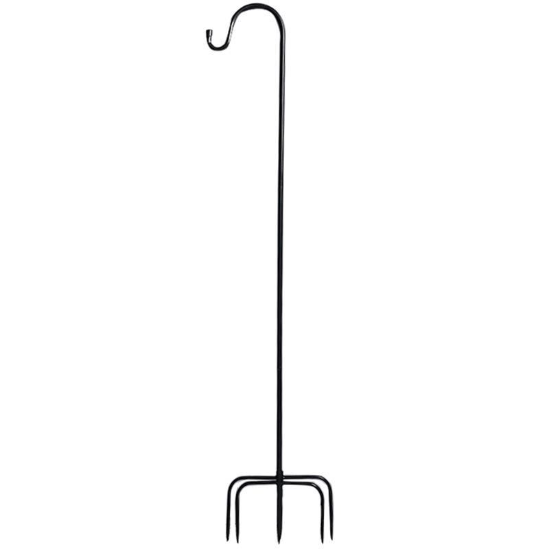 Wrought Iron Shepherd's Hook for Outdoor Bird Feeders, Lanterns, and Hanging Baskets