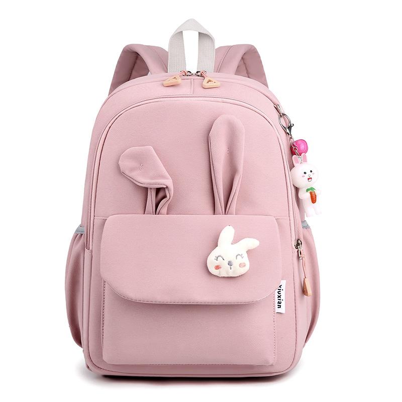 School bag for primary school students, grades 1-3, casual and fresh girls, rabbit ears, backpacks, trendy foreign style