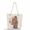 Multifunctional Mom Series Printed Thick Rope Shoulder Beach Bag Casual Large Capacity Handbag 7617