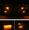 2x Car Flexible White/Amber 240 LED Fishbone Style Switchback Flowing Turn Signal Light DRL  Knight Rider Strip Light Headlight Waterproof