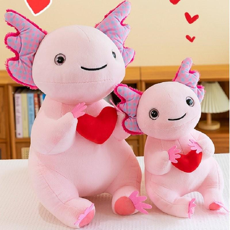 Soft Plush Axolotl Dinosaur Stuffed Toy In Adorable Design Available In Multiple Sizes