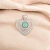 Amazonite Gemstone 925 Sterling Silver Jewelry Artisan Pendant1.4" Gift For Wife CP-15-19