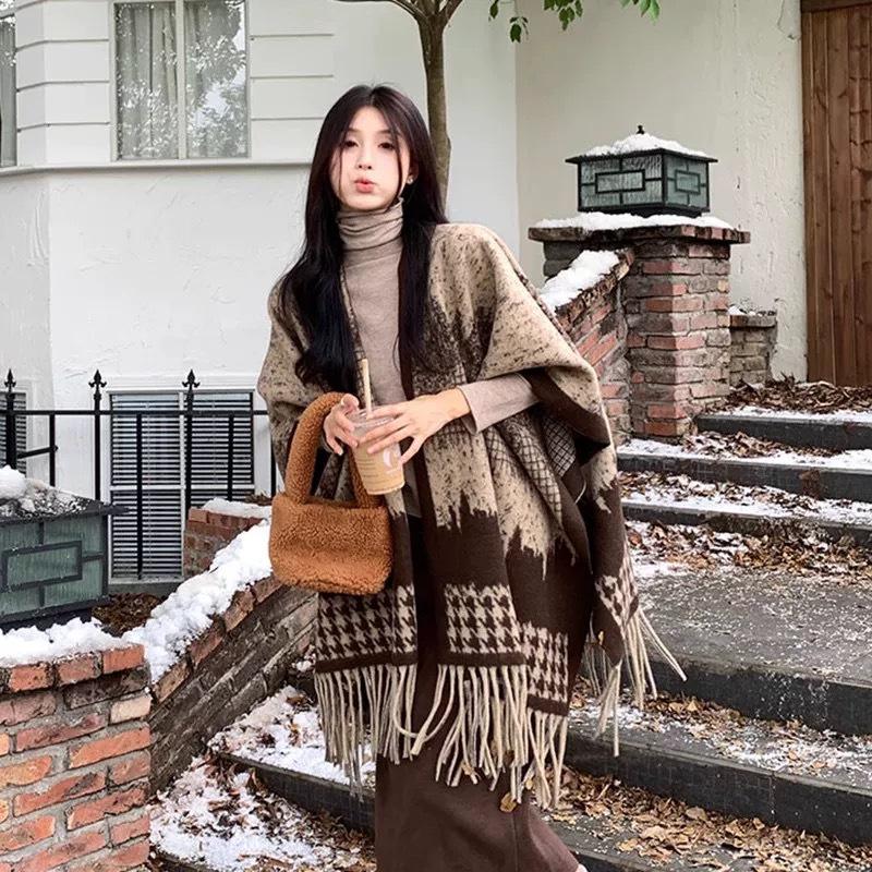 Maillard Women's High-End Versatile Double-Sided Shawl Scarf - Casual Fashion & Office Blanket