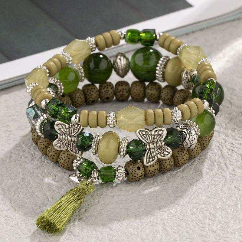 Multi-Layer Elastic Bracelet Fashion Wooden Bead